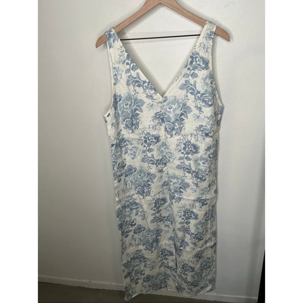 Reformation Monique Linen Dress | Medium in the Teacup - Picture 4 of 9